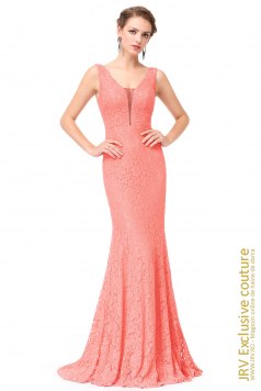 Rochie de seara Emilie Coral - Magazin online haine de dama Fashion