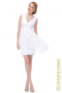 Rochie eleganta Josephine White - Magazin online haine de dama Fashion
