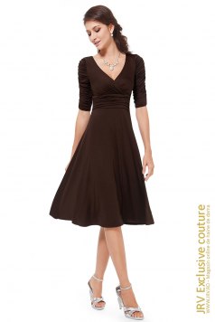 Rochie retro Yrina Brown - Magazin online haine de dama Fashion