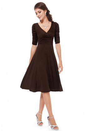Rochie retro Yrina Brown din Colectia de ROCHII RETRO