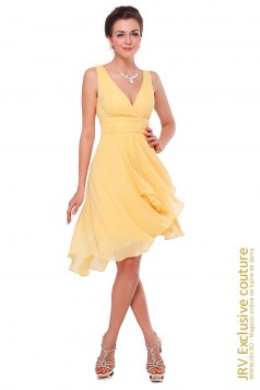 Rochie cocktail Angel Yellow - Magazin online haine de dama Fashion