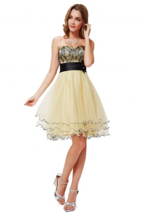 Rochie cocktail Mirage Yellow din Colectia de SCOASE DIN STOC
