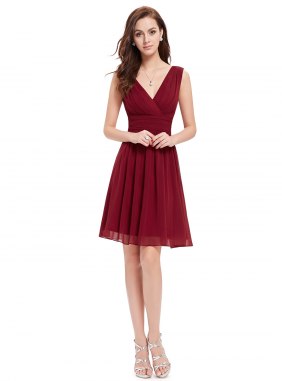 Rochie cocktail Selyna Burgundi din Colectia de ROCHII DE SEARA
