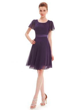 Rochie cocktail Eryka Dark Purple din Colectia de ROCHII DE SEARA