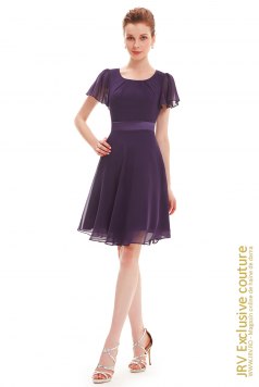 Rochie cocktail Eryka Dark Purple - Magazin online haine de dama Fashion