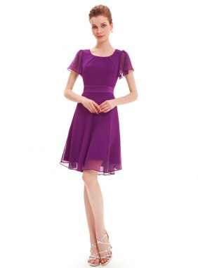 Rochie cocktail Eryka Purple din Colectia de ROCHII DE SEARA