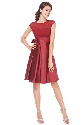 Rochie cocktail Tasha Burgundi din Colectia de ROCHII RETRO