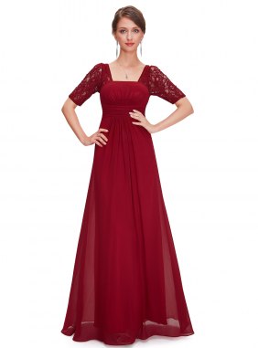 Rochie de seara Katerina Burgundi din Colectia de ROCHII DE SEARA