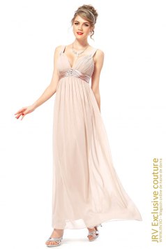 Rochie eleganta Chantal Bej - Magazin online haine de dama Fashion