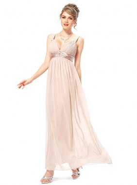 Rochie eleganta Chantal Bej din Colectia de ROCHII DE SEARA