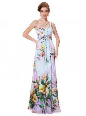 Rochie de seara Perry Green-White din Colectia de ROCHII DE SEARA