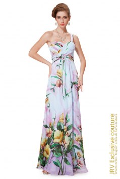 Rochie de seara Perry Green-White - Magazin online haine de dama Fashion