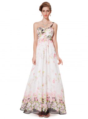 Rochie de seara Perry Pink-White din Colectia de ROCHII DE SEARA