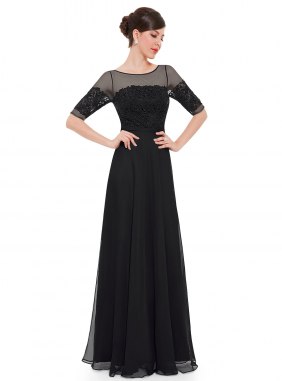 Rochie de seara Anya Black din Colectia de ROCHII DE SEARA