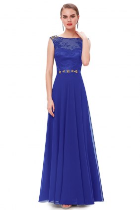 Rochie de seara Karmina Blue din Colectia de SCOASE DIN STOC