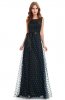 ROCHII RETRO - Rochie eleganta Yma Dots Blue
