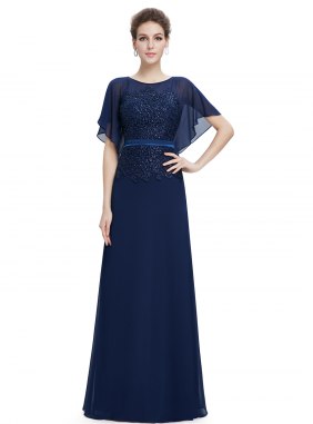 Rochie de seara Anemona Dark Blue din Colectia de ROCHII DE SEARA