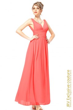 Rochie de seara Amely Coral - Magazin online haine de dama Fashion