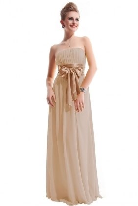 Rochie de bal Bow Almond din Colectia de DE VARA