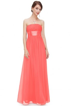Rochie de bal Bow Coral din Colectia de DE VARA
