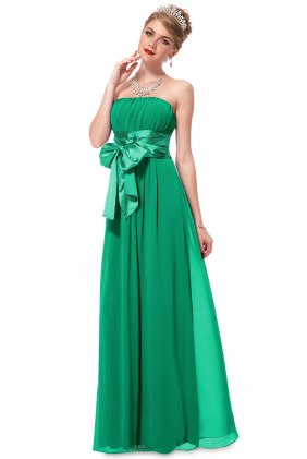 Rochie de bal Bow Emerald Green din Colectia de DE VARA