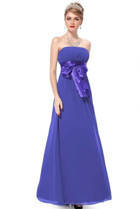 Rochie de bal Bow Blue din Colectia de DE VARA