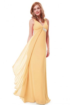 Rochie eleganta Violetta Yellow din Colectia de DE VARA