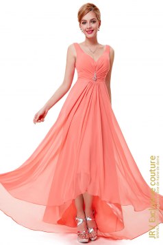Rochie de seara Angelique Coral - Magazin online haine de dama Fashion
