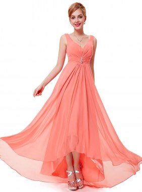 Rochie de seara Angelique Coral din Colectia de ROCHII DE SEARA