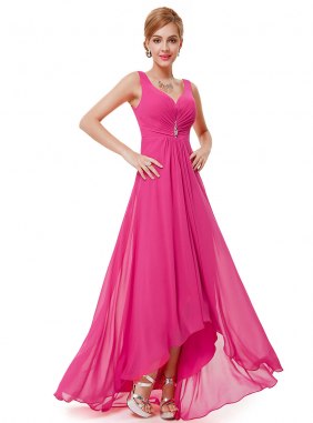 Rochie de seara Angelique Hot Pink din Colectia de ROCHII DE SEARA