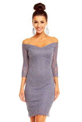 Rochie dantela Enya Grey din Colectia de SCOASE DIN STOC