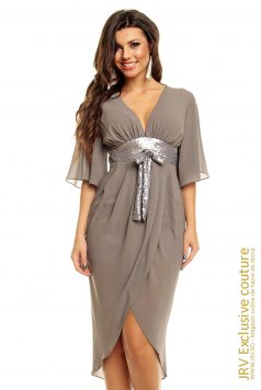Rochie eleganta Onnya Grey - Magazin online haine de dama Fashion
