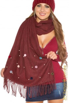 Esarfa Hellena Bordeaux - Magazin online haine de dama Fashion