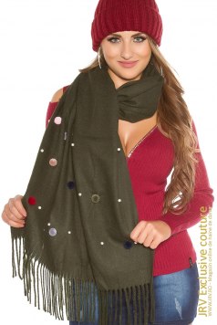 Esarfa Hellena Khaki - Magazin online haine de dama Fashion