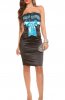 ROCHII ELEGANTE - Rochie eleganta Enya Black-Turquoise