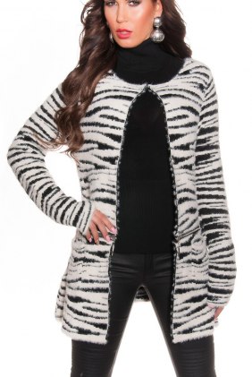 Cardigan Karla Zebra din Colectia de SCOASE DIN STOC