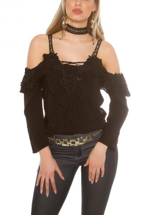 Bluza Elysa Black din Colectia de BLUZE