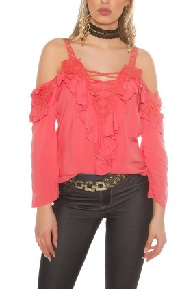 Bluza Elysa Coral din Colectia de BLUZE