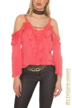 Bluza Elysa Coral - Magazin online haine de dama Fashion