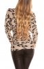 PULOVERE / CARDIGANE - Pulover Piper Leo Print Beige