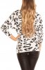 PULOVERE / CARDIGANE - Pulover Piper Leo Print White