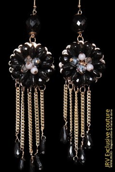 Cercei Flower Black - Magazin online haine de dama Fashion