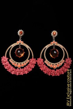 Cercei Retro Coral - Magazin online haine de dama Fashion