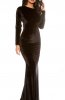 ROCHII ELEGANTE - Rochie catifea Cosette Black