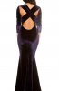 ROCHII ELEGANTE - Rochie catifea Cosette Dark Blue