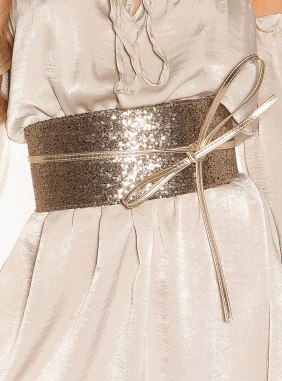 Centura Sequins Black-Gold din Colectia de centuri / curele JRV.ro