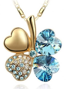 Colier Memories Golden-Aquamarine din Colectia de coliere JRV.ro