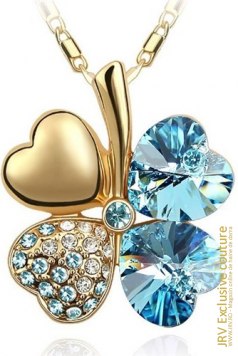 Colier Memories Golden-Aquamarine - Magazin online haine de dama Fashion