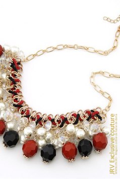 Colier Jazmine Black-Red - Magazin online haine de dama Fashion