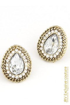 Cercei Ashia Transparent-Gold - Magazin online haine de dama Fashion